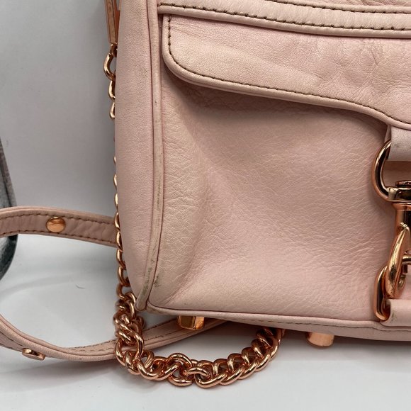 Rebecca Minkoff Mini Mac Crossbody Purse in Pink with Rose Gold Hardware - Picture 3 of 15